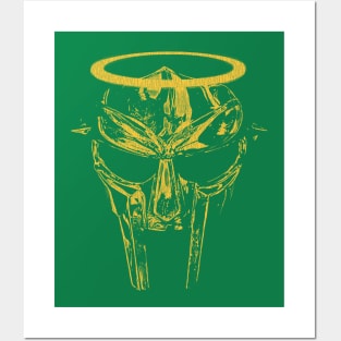 MF Doom Mask Angel Yellow Posters and Art